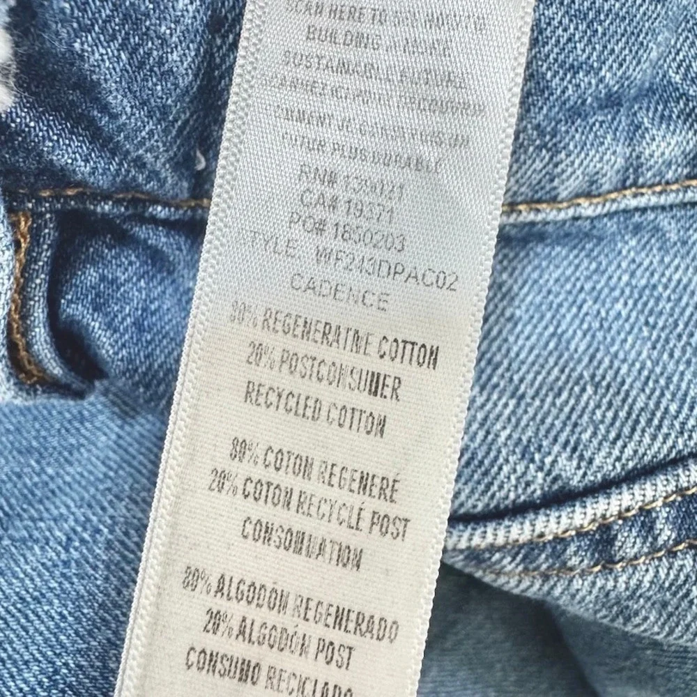 FRAME Le Mec Straight Leg Jeans Cadence Medium Wash Blue Size 29 - Picture 5 of 6
